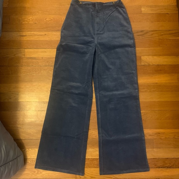 St. Geraldine Slate Blue Spencer Corduroy Pants S - Picture 3 of 6